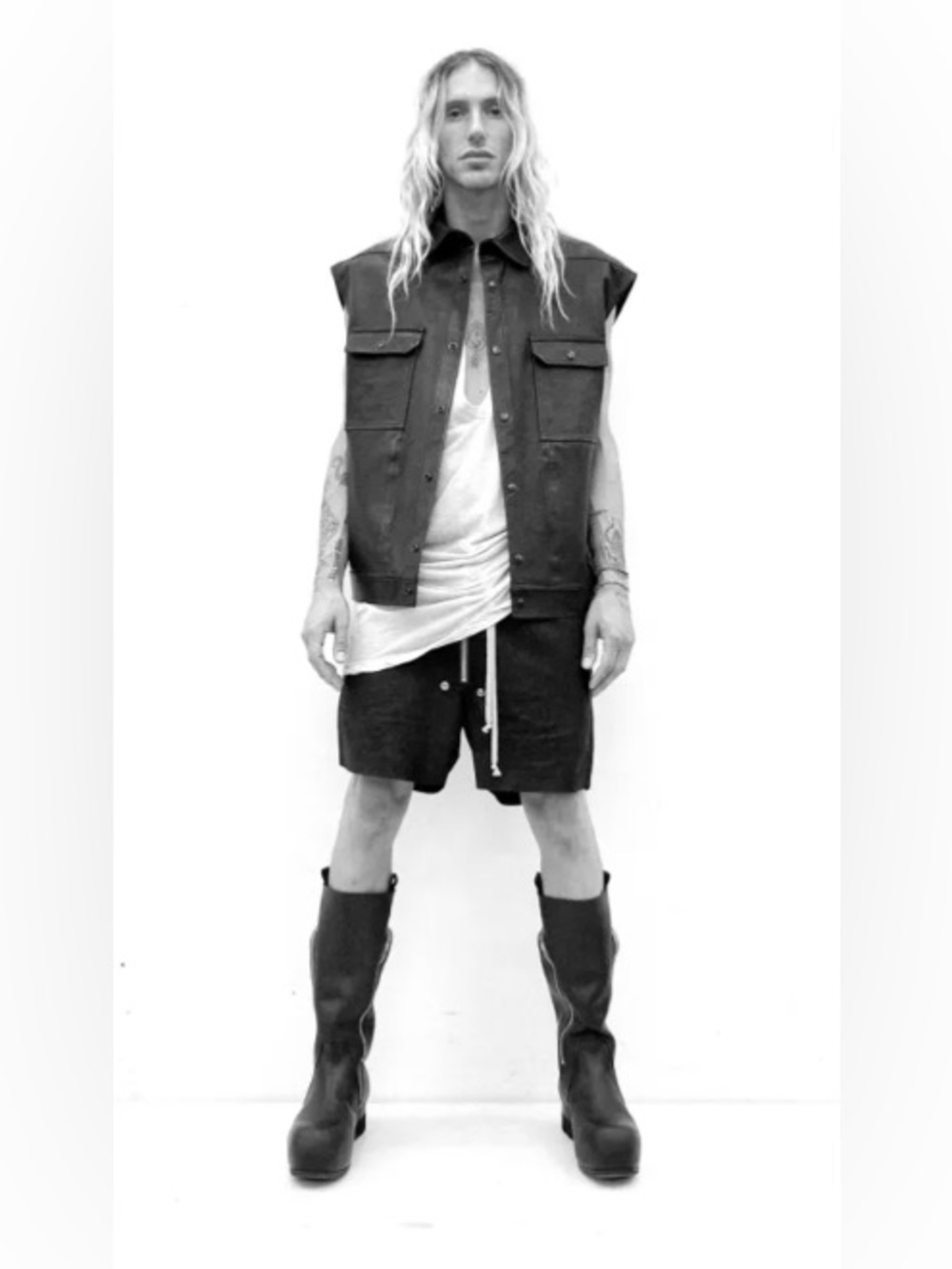 Rick Owens Mens Black Spring 2021 Phlegethon Shorts Size IT 38